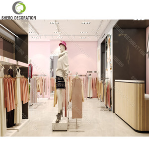 Meubles d'affichage de vêtements de style de mode salle d'exposition de vêtements de luxe pour femmes Design d'intérieur présentoirs de vêtements durables pour la décoration de boutique - Product Image 6