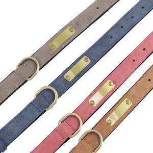 <span class=keywords><strong>Collar</strong></span> de Perro Personalizado de Cuero y PU Sólido con Placa de Identificación Ajustable para Cachorros - Ecológico y Duradero - Product Image 6