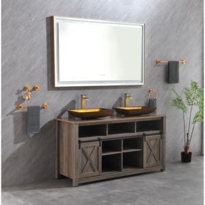 DB 60in. W X 36 In. H Super Bright LED Bathroom <b>Mirror</b> <b>Lights</b> Metal Frame Wall Mounted Lighted Pickup Only - Product Image 6