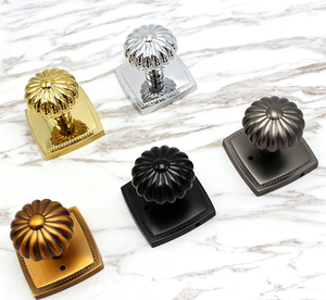 Zinc Alloy <strong>Door</strong> <strong>Knob</strong> Round Pumpkin - Shaped Lock Set Interior <strong>Bedroom</strong> Bathroom Hardware Antique Brass - Product Image 5