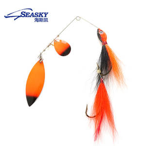 Seasky 40g cheveux de cerf spinnerbait cuillère nord musqué pêche gabarit tête bucktail leurres pour eau salée eau douce nageur - Product Image 3