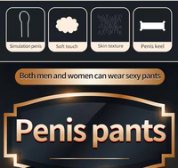 LOVE Tienda de Juguetes Sexuales para Adultos con Textura de Piel, Pene con Quilla de Simulación, Tacto Suave, Pantalones Sexy que Pueden Usar Tanto Hombres como Mujeres