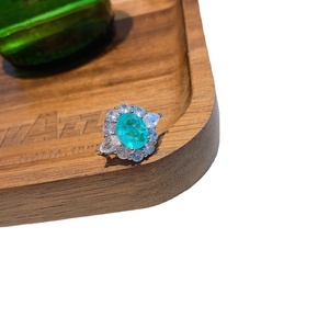 Factory Wholesale Eco-friendly Copper 8*10mm Green Zircon Pendant <b>Earrings</b> <b>Set</b> Minimalist Jewelry <b>Set</b> Women - Product Image 2