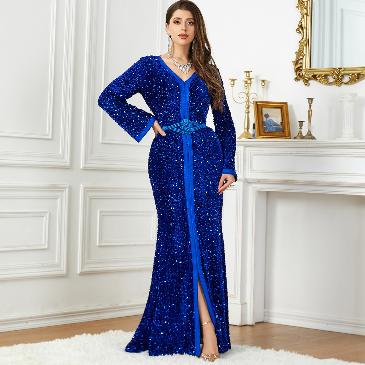 Long Evening Dresses Sequins Elegant Maxi Dress Ladies Evening Night Party Dress  Islamic Clothing| Alibaba.com