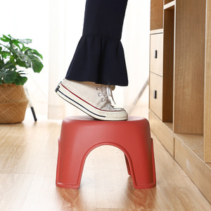 <b>Plastic</b> <b>Stool</b> For Children Bathing Or Changing Shoes Non Slip Thickened PP Material Deep Blue Large Size - Product Image 3