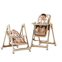 Chaise haute électrique en plastique pour bébé et chaise berçante 2-en-1, chaise de repas multifonctionnelle pour nourrissons, pour usage domestique, siège pliable pour enfants