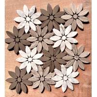 Carrelage mural de cuisine pour salle de bain Fleur de marguerite décorative Art Mosaïque de marbre Carrelage à motif irrégulier pour mur et sol Carrelage