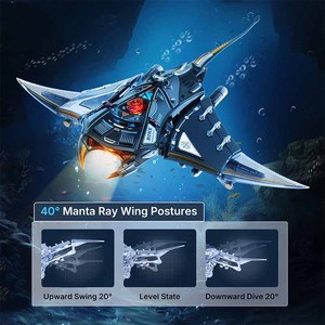 Juguete de Ensamblaje <span class=keywords><strong>Robotime</strong></span> <span class=keywords><strong>Rokr</strong></span>, Regalos Hechos a Mano, Kit de Modelo de Manta Raya MI06, Rompecabezas 3D de Plástico - Product Image 3
