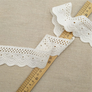 Adornos de encaje bordado de algodón 100% de alta calidad, adornos textiles solubles en agua ecológicos, sombreros de estilo francés, Textiles florales para el hogar - Product Image 4