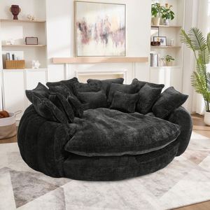 Canapé-lit convertible extensible moderne de style farmhouse, avec fonction chaise longue inclinable, rembourré en éponge, trois places, pour salon, mobilier de centre commercial - Product Image 1