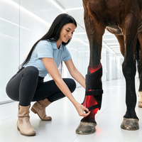 Bottes de thérapie infrarouge et à lumière rouge de luxe pour les jambes des chevaux, avec batterie intégrée, 660 nm, 850 nm, 54 LED, pour soulager la douleur équine