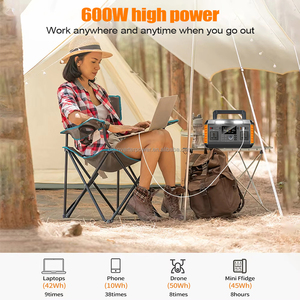 Station d'alimentation portable 600W 220V, générateur solaire à onde sinusoïdale pure, alimentation d'urgence solaire pour la maison, le camping en plein air - Product Image 3