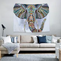 סיטונאי בית תפאורה עניבה לצבוע Boho בוהמי מארג פיל הודו המנדלה פיל קיר תלוי שטיח לסלון