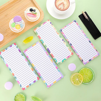 Blocs-notes adhésifs amovibles en papier doux, imprimés CMJN, motifs fruits et fleurs, découpés sur mesure, pour réfrigérateur, 25-100 feuilles
