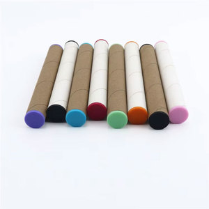 Tubes d'emballage en papier kraft recyclables avec logo personnalisé, impression par estampage et transfert pour herbes et fleurs séchées - Product Image 5