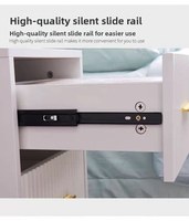 Vente en gros de tables de chevet minimalistes italiennes avec plateau en MDF imitation pierre, 2 tiroirs, meubles de rangement pour chambre à coucher, mini hôtel