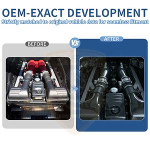 Para <span class=keywords><strong>Ferrari</strong></span> <span class=keywords><strong>F430</strong></span> Spider Convertible 2005-2009, modelo de coche, Panel de Bahía de motor de fibra de carbono seco, embellecedores interiores - Product Image 6