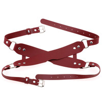 Masque pour les yeux en cuir Pu, style Punk, croix, Sexy, Costume de fête, boule BDSM, femmes, hommes, jeu, masque décoratif pour les yeux