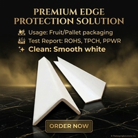 Protections d'angle en papier blanc en forme de L, bords lisses pour la sécurité, 100% recyclables, en papier kraft, pour emballage de palettes