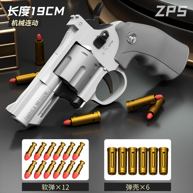 Magnum 2023A Revolver, Blanc/Gris (Modèle Court)
