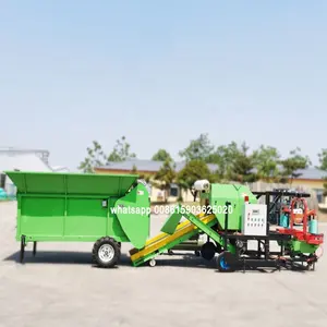 mit laufbändern Napier Gras-, Silagegrund-, Erdnuss-, Maisstängel automatische Silageständer Bündelfolienmaschine Hohn- und Strohständermaschine