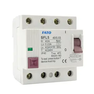 FATO RCD NFIN 30ma 100ma 300ma 2/4P Residual Earth Leakage Circuit Breaker Prices Electronic