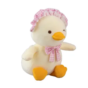 Ledi Robe rose Sissy Duck Vente en gros de jouets en peluche de canard animal en peluche jouet en peluche de canard jaune juguete de peluche de felpa pato