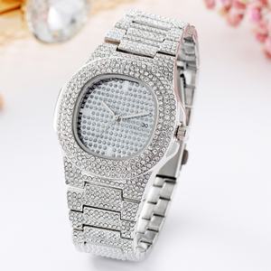 Montre sertie de diamants, OEM ODM, faible MOQ, logo personnalisé haut de gamme, prix d'usine, montre-bracelet en diamant moissanite pour femme - Product Image 6