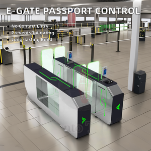 Zento Vente Chaude Anti-talonnage Aéroport E-<span class=keywords><strong>Gate</strong></span> Passport <span class=keywords><strong>Scan</strong></span> et Visage Reconnaître Double-vérification Tourniquet Coulissant Porte - Product Image 3