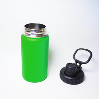 Bouteille de boisson à double paroi avec logo de couleur personnalisé bouteille d'eau thermique en acier inoxydable pour le sport bouteille d'eau à large ouverture pour l'extérieur
