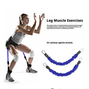 Ensemble d'entraînement de résistance pour les jambes avec logo personnalisé, bandes de cheville en TPE haute élasticité, ceinture de taille, résistance moyenne pour l'entraînement physique - Product Image 1