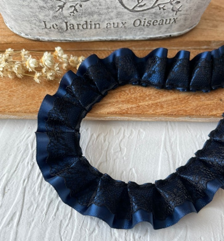 Navy & Black Lace