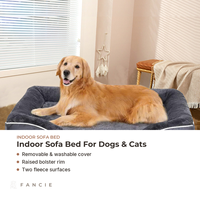 Canapé-lit pour animaux de compagnie avec surface en tissu pelucheux, base antidérapante amovible et housse lavable OEM/ODM pour distributeurs et marques de distributeurs privés