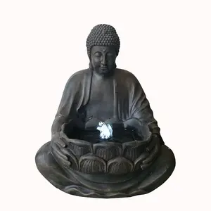 Светодиодная подсветка, статуя Будды, уличный фонтан в саду