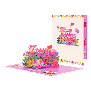<span class=keywords><strong>Carte</strong></span> de vœux 3D pop-up <span class=keywords><strong>personnalisée</strong></span> en papier, créative et originale, pour Anniversaire, Thanksgiving, Fête des Mères - Product Image 4
