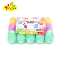 Œuf surprise mystère en plastique avec mini-jouet et bonbon tablette avec anneau
