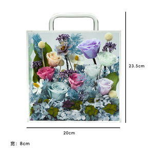 Esposizione finita scatola di fiori fiore casa di san valentino regalo per fidanzata creativa rosa eterna decorazione per la casa - Product Image 2