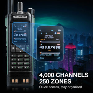 BAOFENG Walkie Talkie DMR GPS APRS 10W Programación Multibanda Frecuencia inalámbrica Tipo-C Grabación Ham Radio de dos vías - Product Image 6