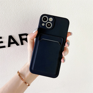 Funda de Teléfono TPU al por Mayor con Ranura para Tarjetas, Tacto de Silicona Suave, Antigolpes, Tipo Cartera para iPhone 15 16 17 Pro Max - Product Image 5
