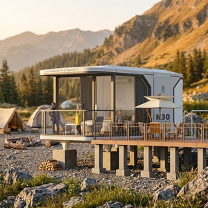 Capsule spatiale mobile moderne pour hôtel spécialisé, maison bulle créative pour camping, avec vue ciel étoilé, en polycarbonate, pour pod de vie et pour salles de bain - Product Image 4