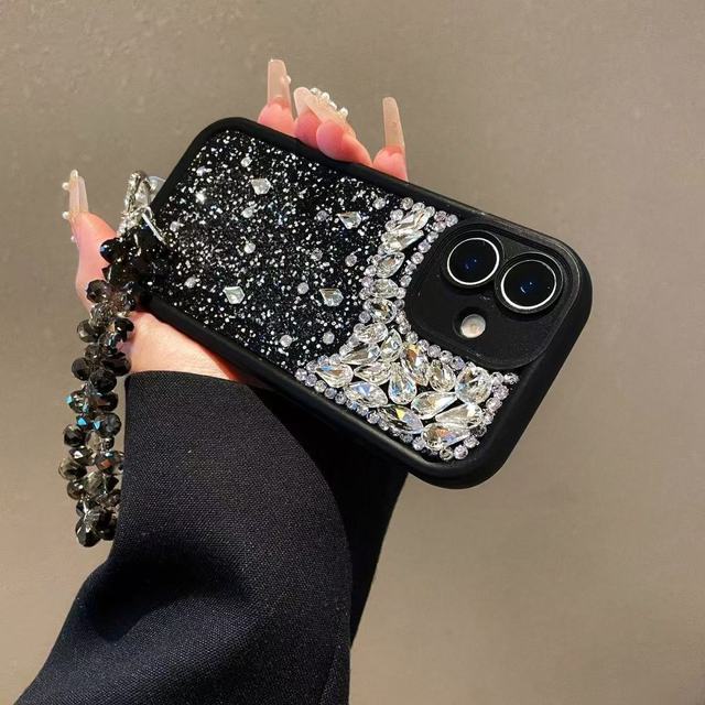 New Custom for Iphone Mobile Cell Phone Cover for Rhinestones Silicone Glitter Bling Bling Diamond Phone Case