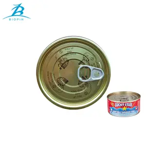 BIOPIN EOE Easy Open Lid Eoe Fabricante Tinplate Eoe Easy Open Lid para atum/conservas de peixe/frutos do mar