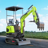 Landward Factory Mini Excavatrices 1.8 Tonnes Moteur Kubota Pelle compacte 1 Tonne 2 Tonnes Excavatrice portable avec accessoires Vente en gros