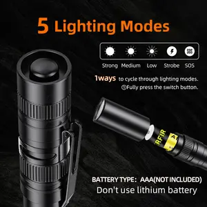 LED Pocket Pen Light Mini Flashlight Dry Battery Edc Flashlight With Clip For Inspection Work Repair