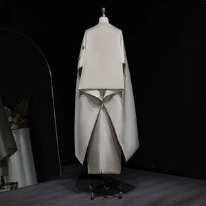 Abito da sera con perline floreali 3D in raso verde salvia Chic con mantello per donna Lsz536-1 per festa <span class=keywords><strong>di</strong></span> nozze - Product Image 6