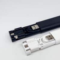 Câble de données USB multifonction 6-en-1 60W 3A, adaptateur de charge rapide, kit de rangement pour iPhone 15/14/13 Pro Max