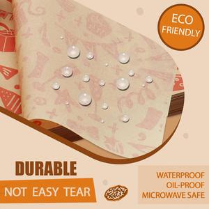 Hot Sale Wholesale Custom Printed Eco Friendly Bakery French Bread Cookie Pastry Packaging Kraft Greaseproof Paper - Product Image 3