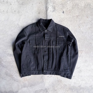 Custom Blank <b>Red</b> Selvedge Japanese Denim Button Jackets Raw Selvage 15oz Heavy Weight <b>Jeans</b> Coat Vintage <b>Jeans</b> Denim Jackets <b>Men</b> - Product Image 1