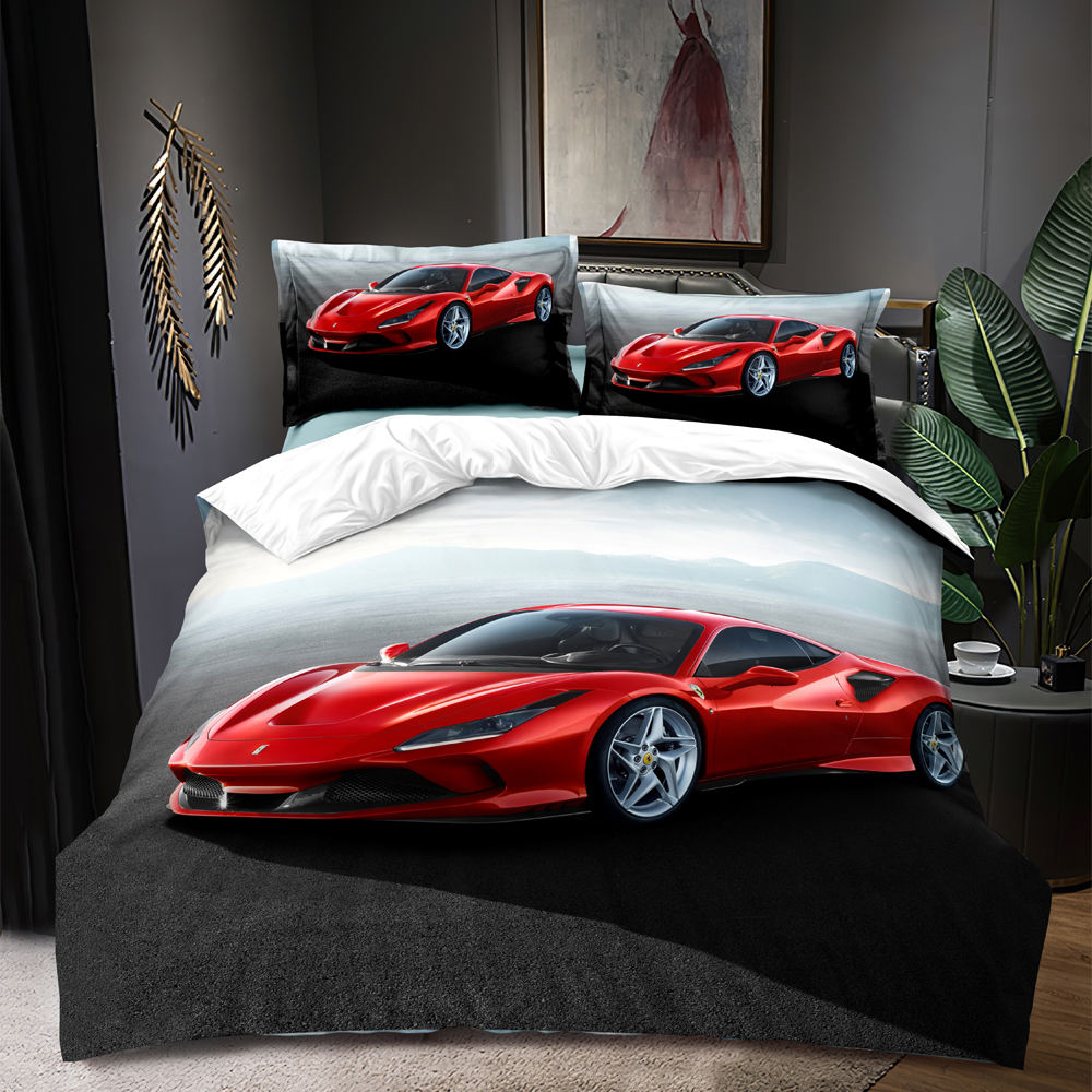 Ferrari Single Duvet Set Racing Car Duvet Set