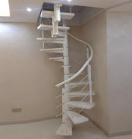Escaliers en spirale métalliques modernes préfabriqués pour appartements, assemblage modulaire, sûrs et durables, escaliers intérieurs